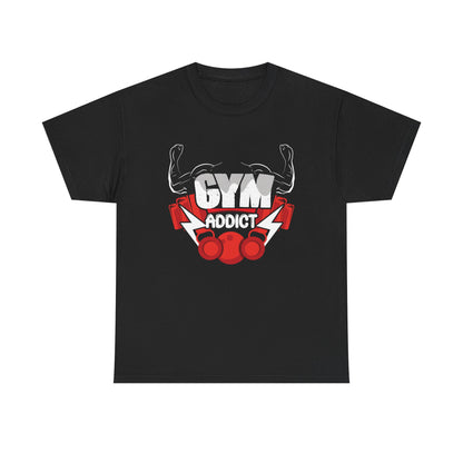 Gym Addict Unisex Heavy Cotton Tee - Fitness Apparel for Workout Enthusiasts