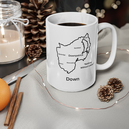 Down Ceramic Coffee Cup - 11oz & 15oz