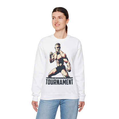 Unisex Heavy Blend™ Crewneck Sweatshirt - Motivational Fighter Design for Fitness Enthusiasts