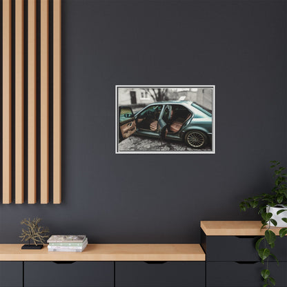 BMW 7 Matte Canvas, Framed (Multi-color)