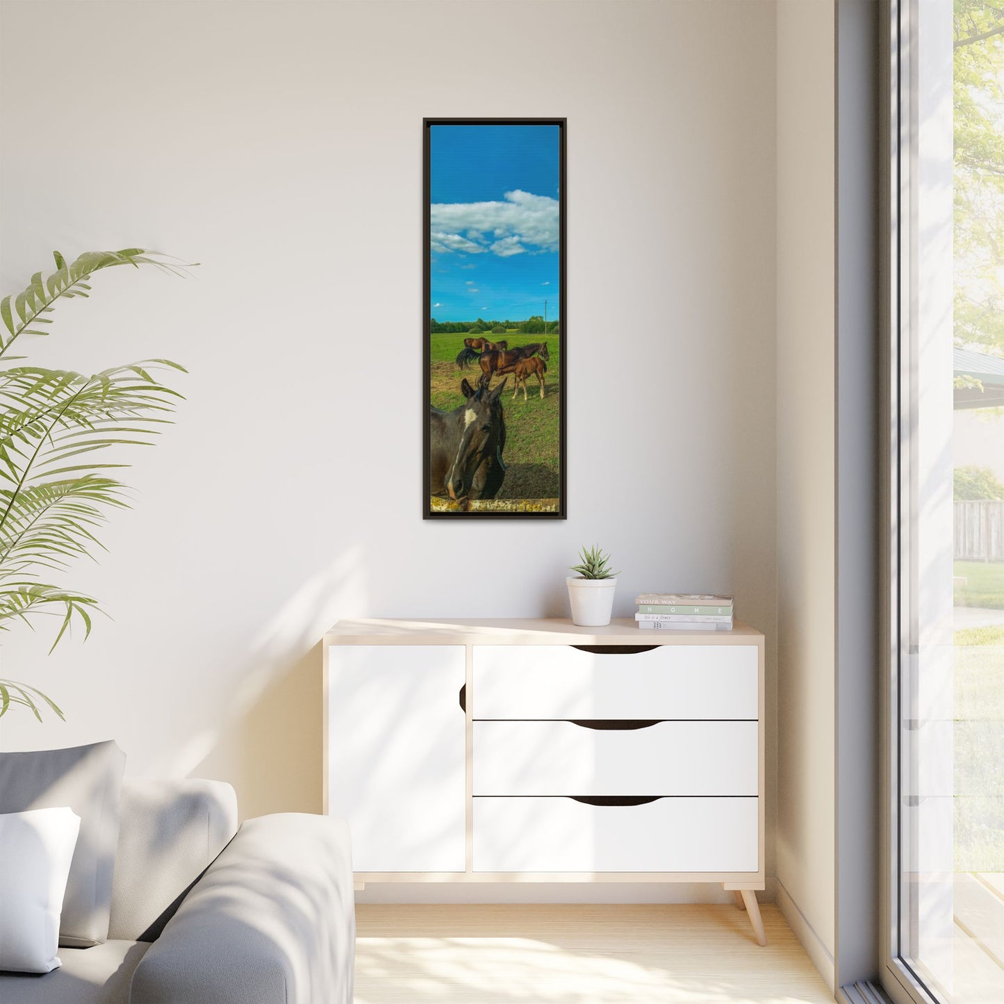 horses 2 Matte Canvas, Framed (Multi-color)