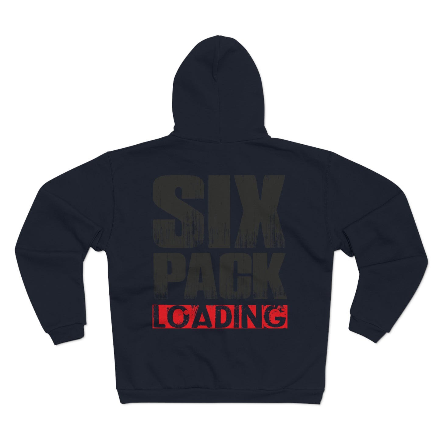 Six Pack Loading Unisex Hooded Zip Sweatshirt - Perfect for Fitness Enthusiasts
