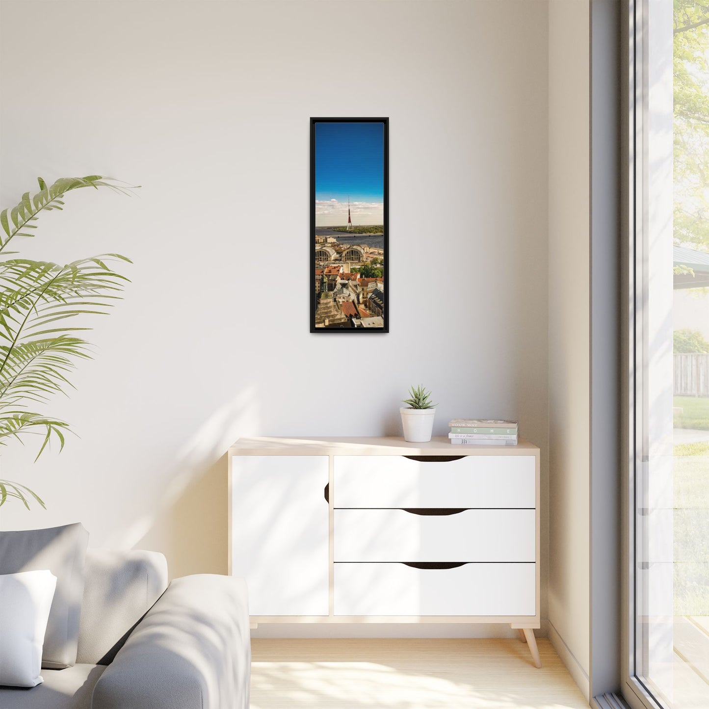 Riga TV Tower Matte Canvas, Framed (Multi-color)