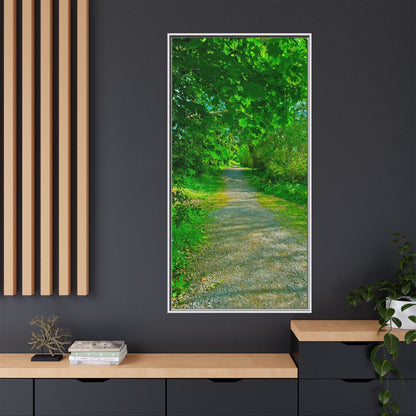 Listowel River Walk Matte Canvas, Framed (Multi-color)