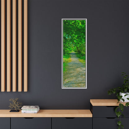 Listowel River Walk Matte Canvas, Framed (Multi-color)