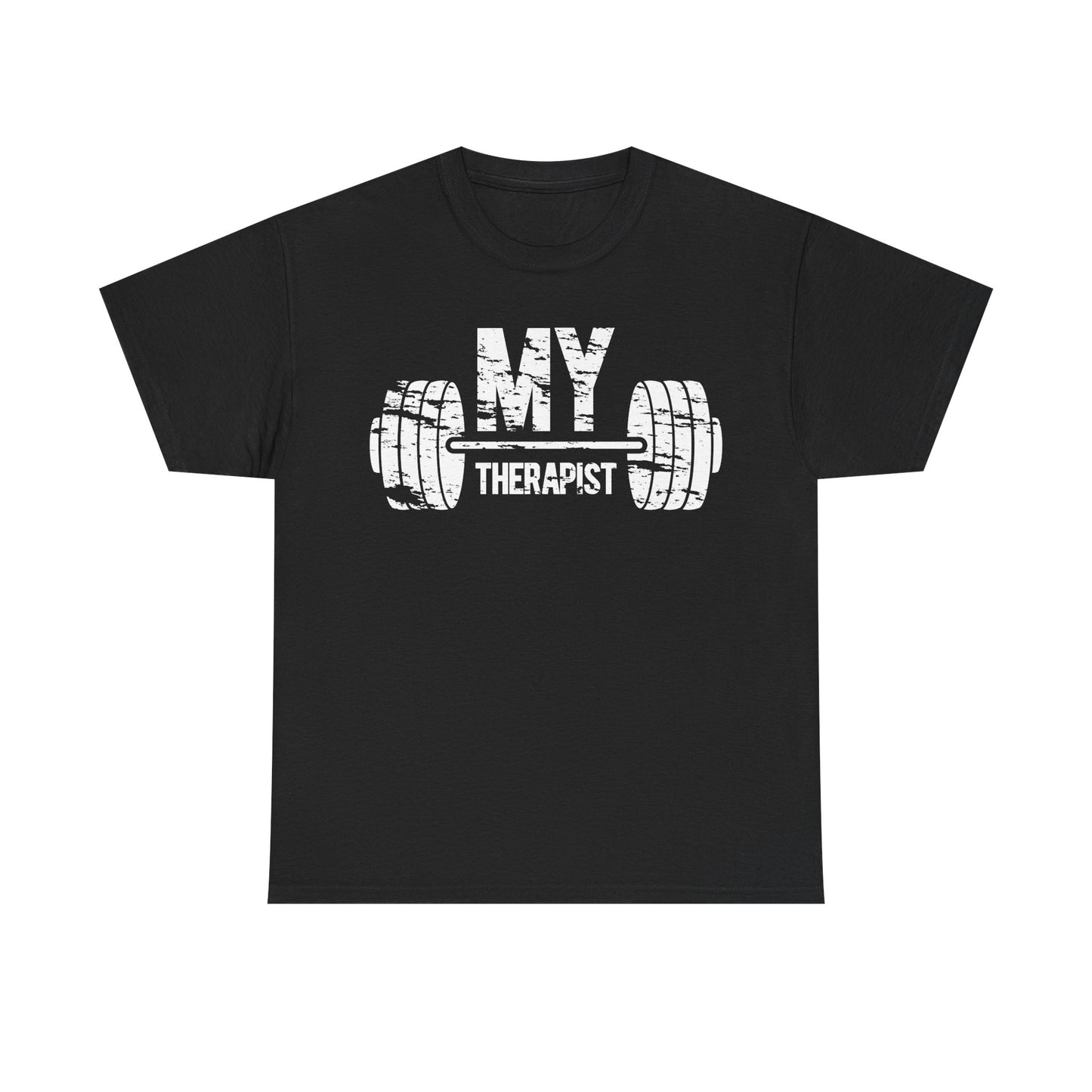 Funny Fitness Unisex Heavy Cotton Tee - My Therapist Workout Shirt