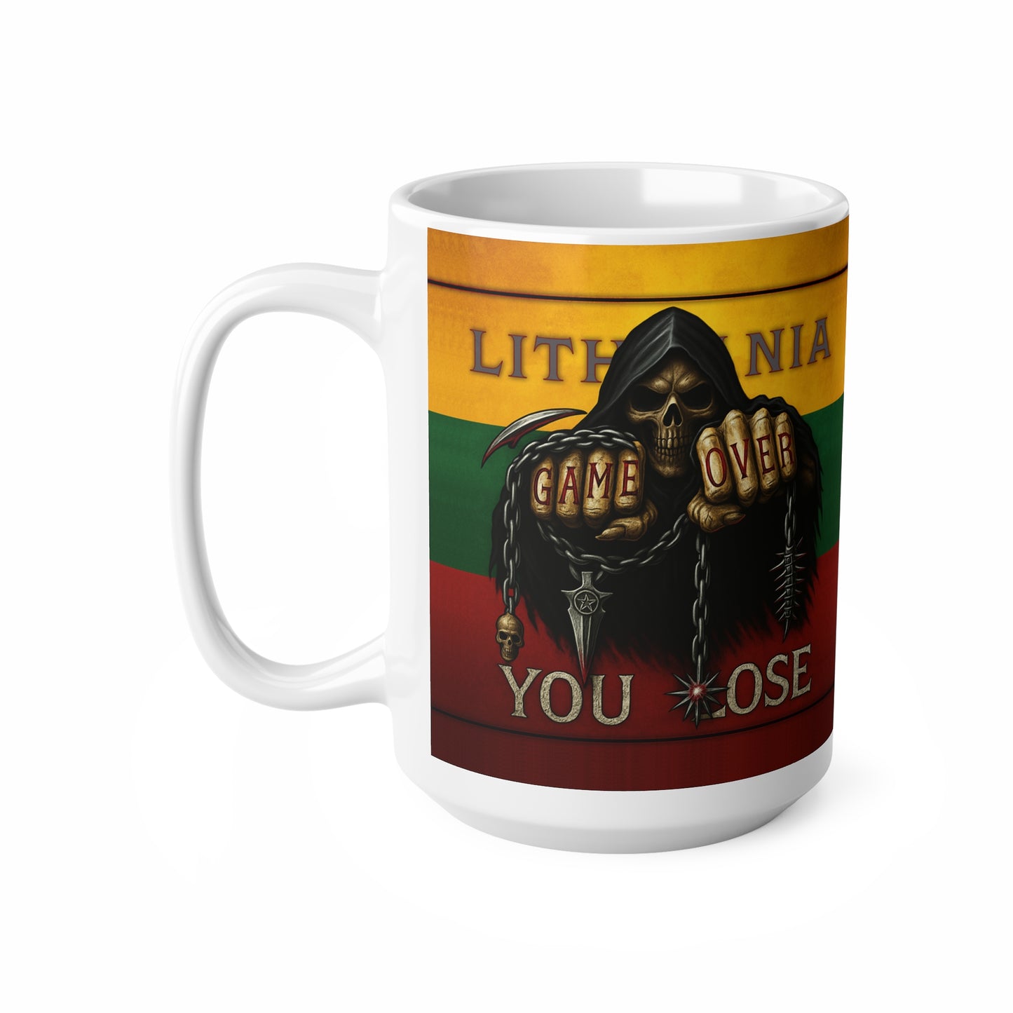Vintage Lithuanian Game Over Coffee Mug - Grab Your 11oz or 15oz Ceramic Cup