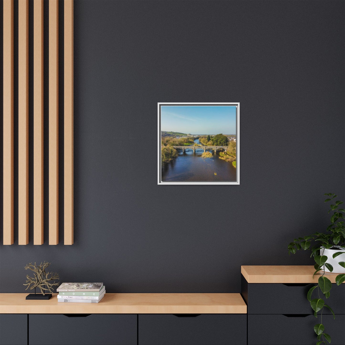 Listowel Bridge Matte Canvas, Framed (Multi-color)