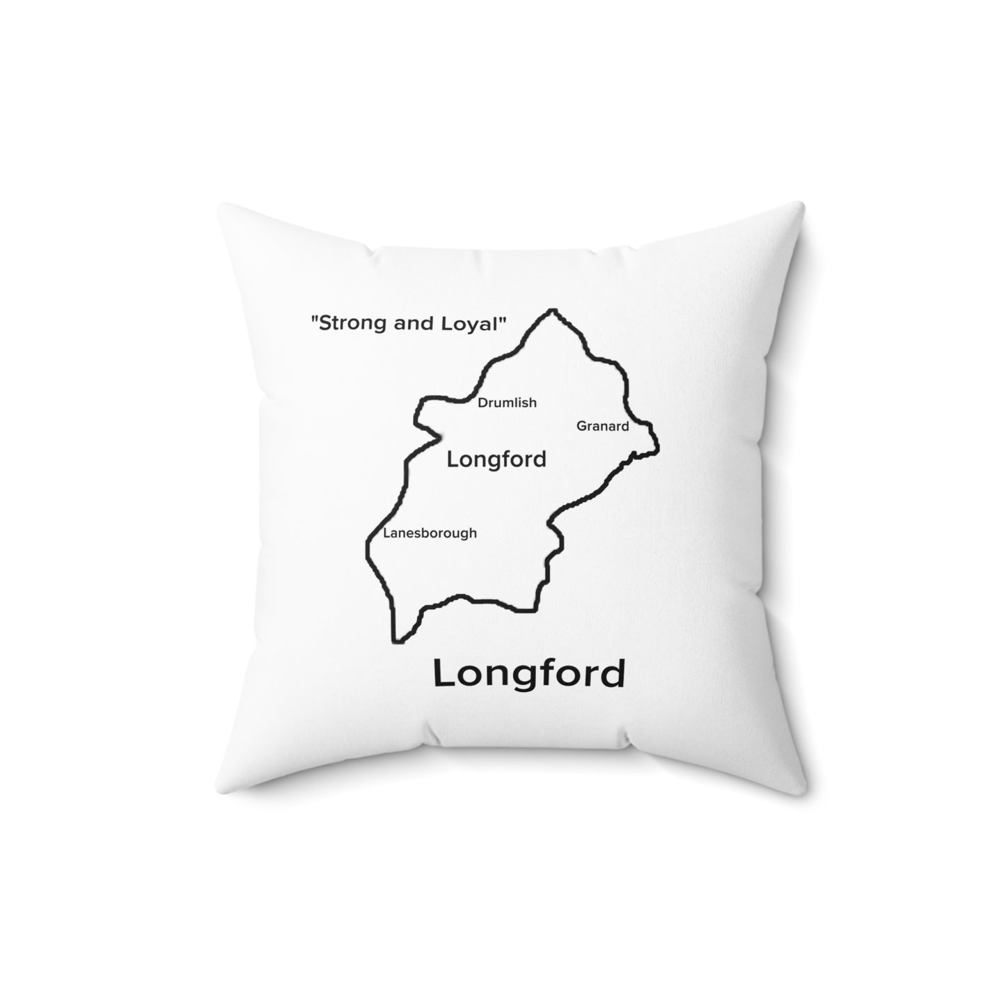 Longford Spun Polyester Square Pillow White Edition 2 Sizes