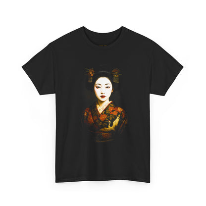 Geisha Portrait T-Shirt — Vintage Japanese Kimono Art Tee