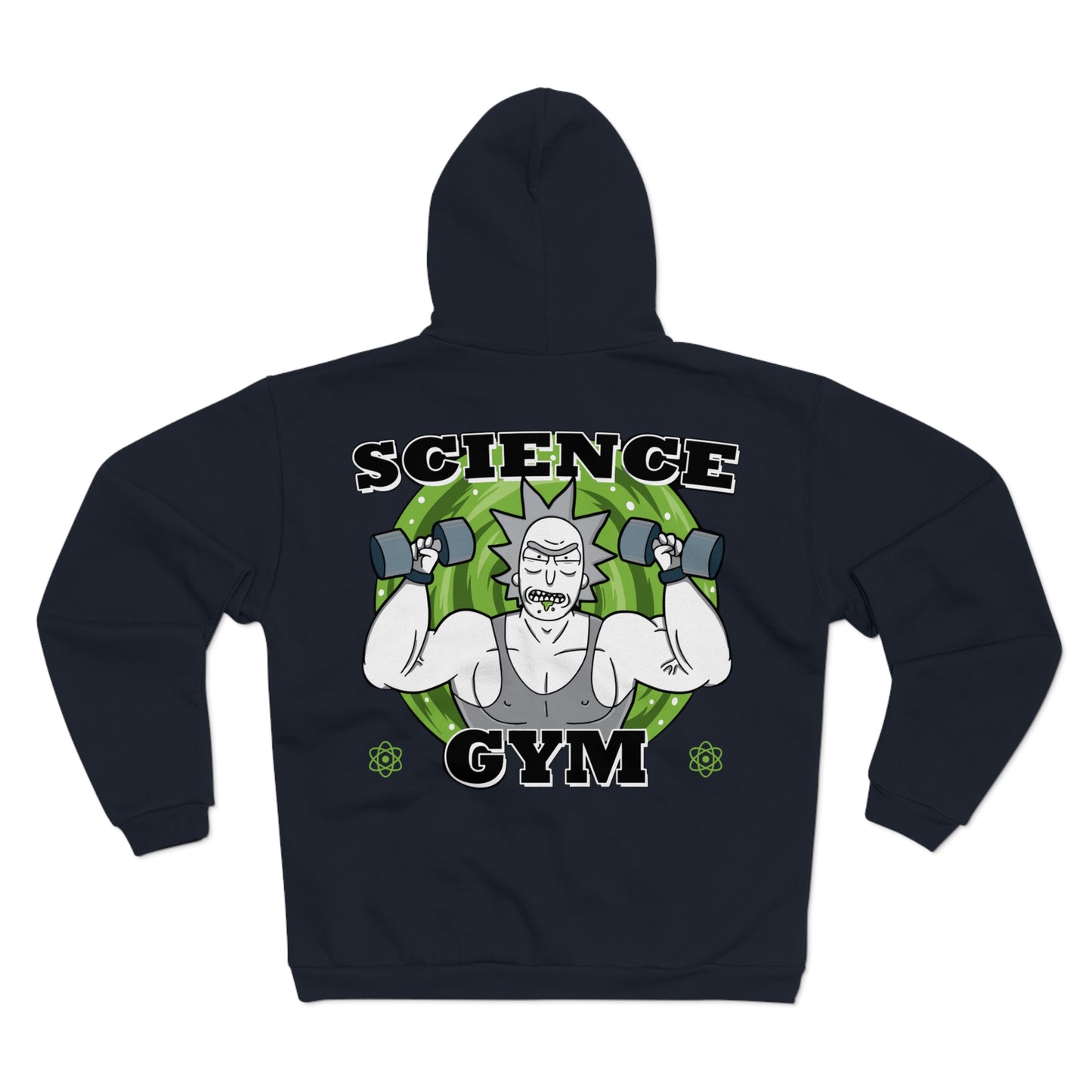 Science Gym Unisex Hooded Zip Sweatshirt - Fun Fitness Hoodie for Science Lovers