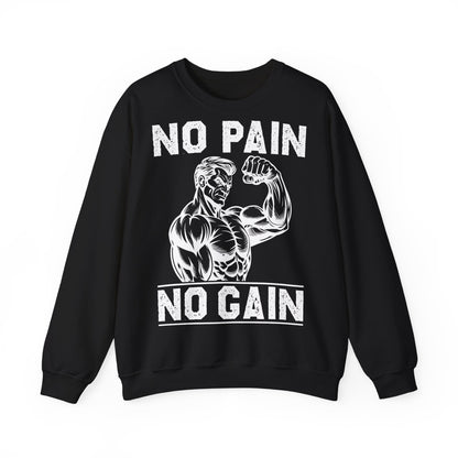 Unisex Heavy Blend™ Crewneck Sweatshirt - No Pain No Gain Graphic Sweatshirt for Fitness Enthusiasts