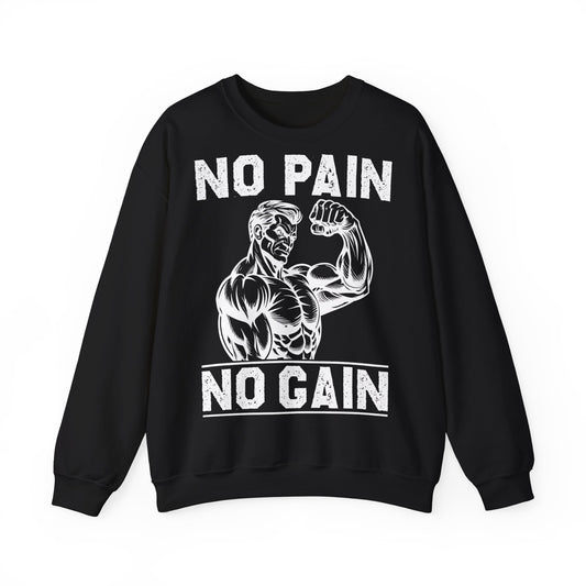 Unisex Heavy Blend™ Crewneck Sweatshirt - No Pain No Gain Graphic Sweatshirt for Fitness Enthusiasts
