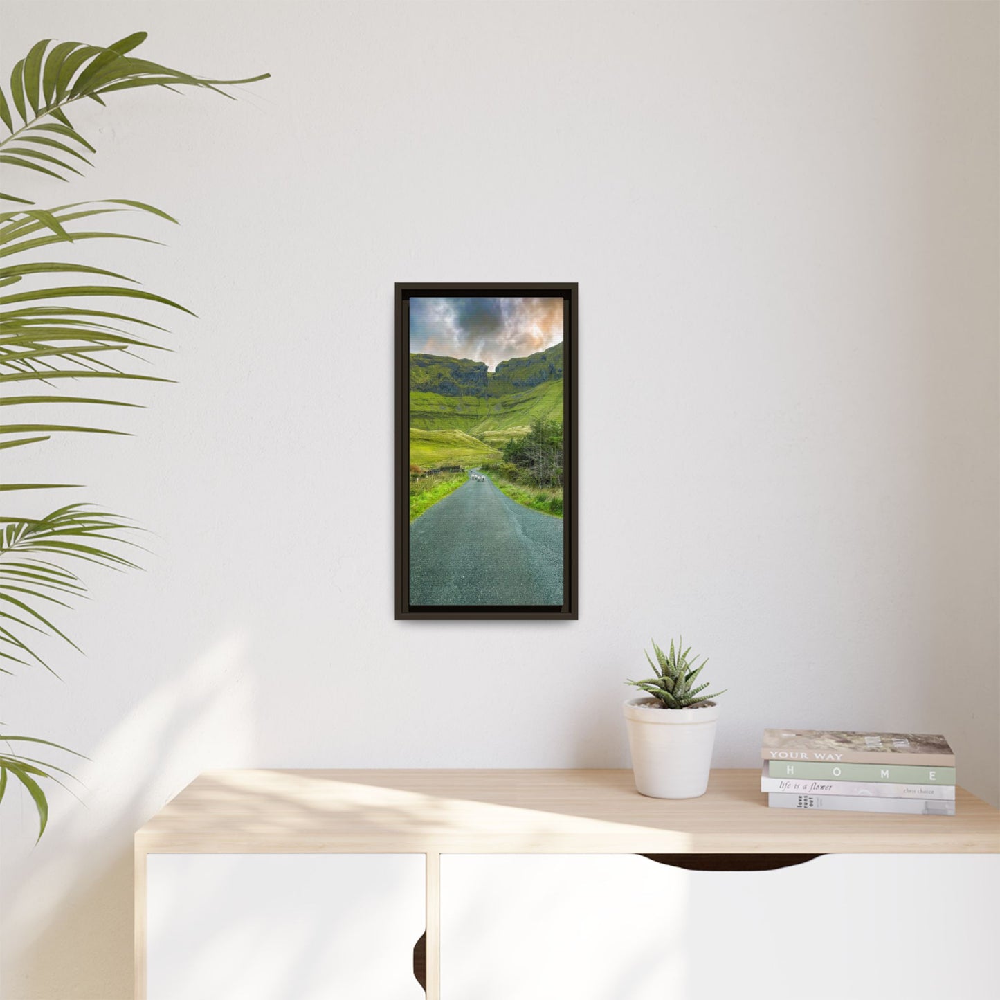 Gleniff Horseshoe Matte Canvas, Framed (Multi-color)