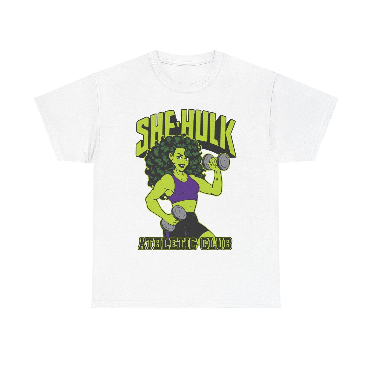 Unisex Heavy Cotton Tee | She-Hulk Athletic Club Graphic Tee White