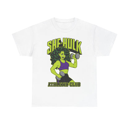 Unisex Heavy Cotton Tee | She-Hulk Athletic Club Graphic Tee White