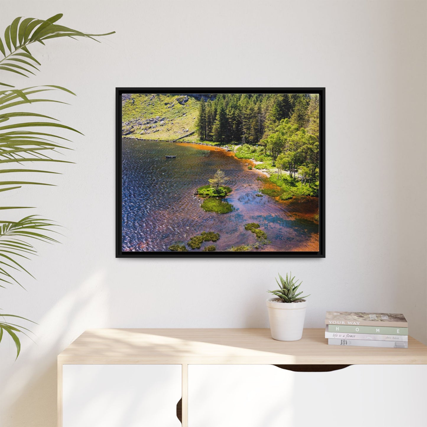 Gleanteenassig Forest Matte Canvas, Framed (Multi-color)