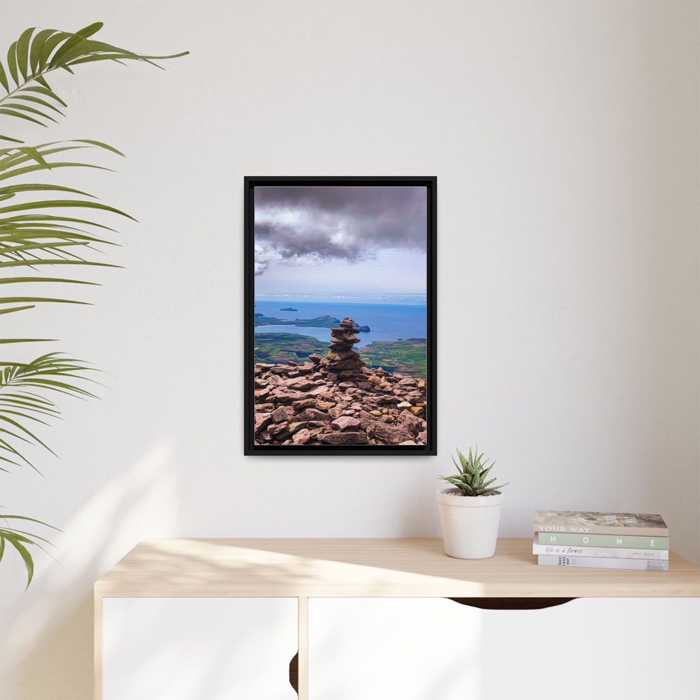 Mount Brandon Top Matte Canvas, Framed (Multi-color)