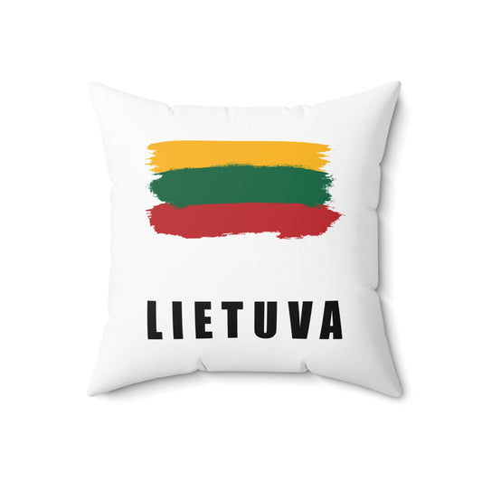 Lithuanian Flag Square Pillow - Lietuva Decorative Cushion