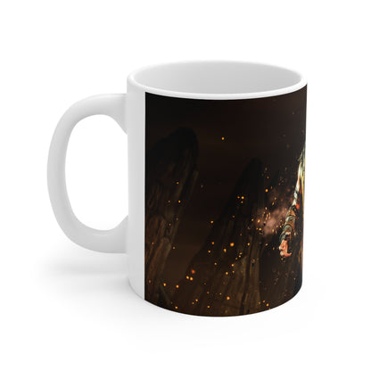 Scorpion Character Ceramic Coffee Mug - 11oz & 15oz, Perfect for Gamers & Mortal Kombat Fans