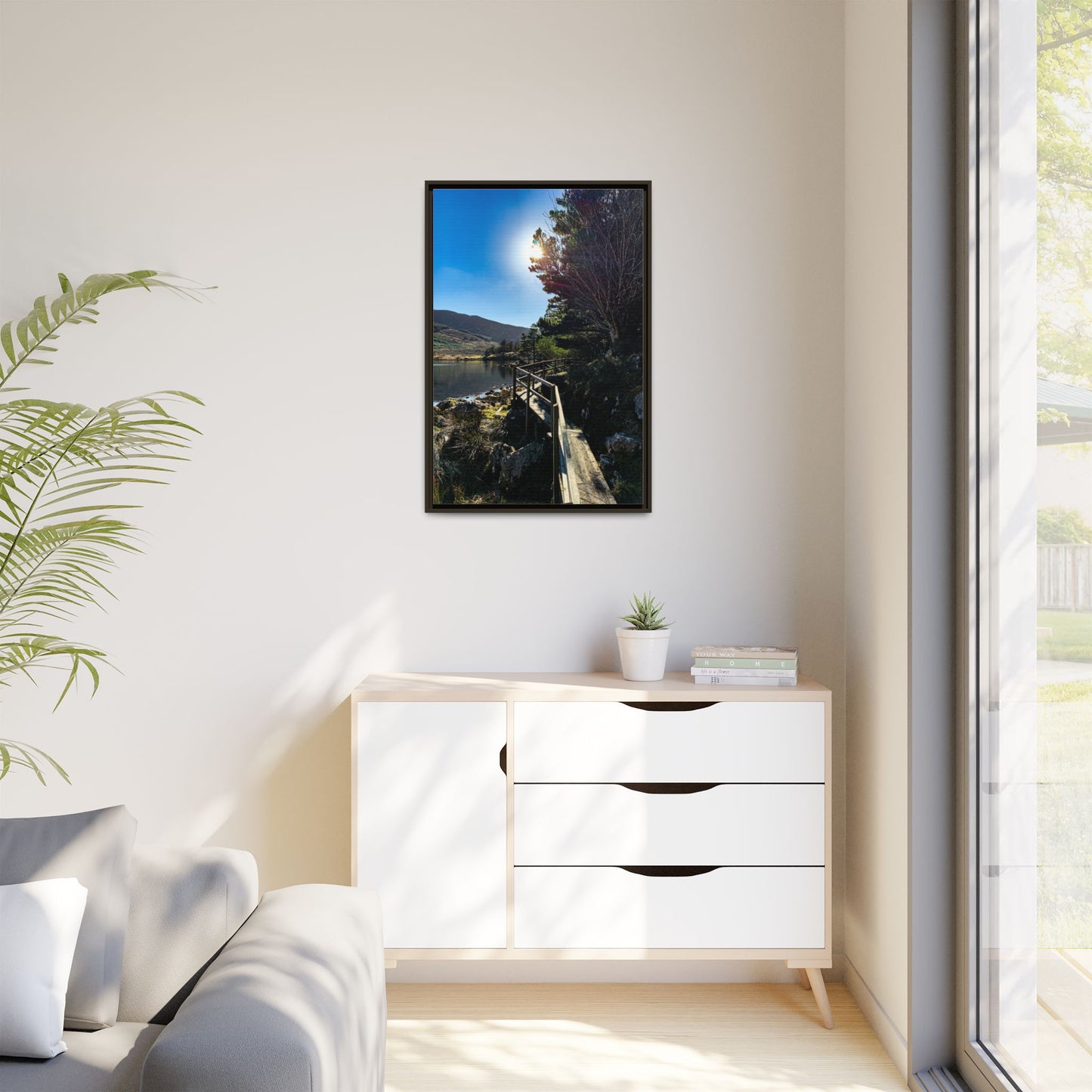 Glanteenassig Trail Matte Canvas, Framed (Multi-color)