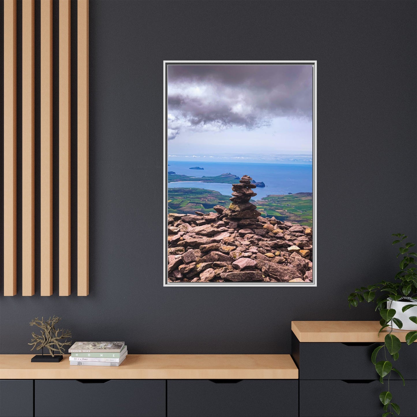 Mount Brandon Top Matte Canvas, Framed (Multi-color)