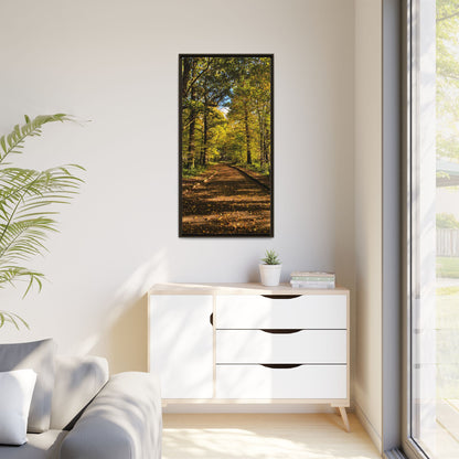 Listowel Town Park Autumn Matte Canvas, Framed (Multi-color)
