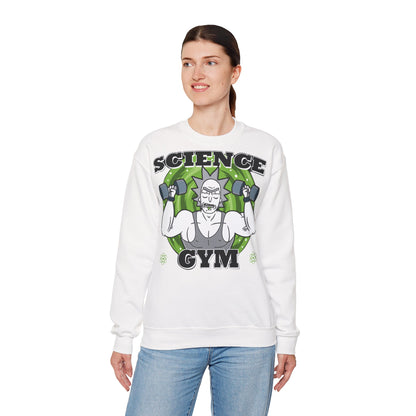 Science Gym Unisex Heavy Blend™ Crewneck Sweatshirt - Fun Fitness Sweatshirt for Science Lovers White