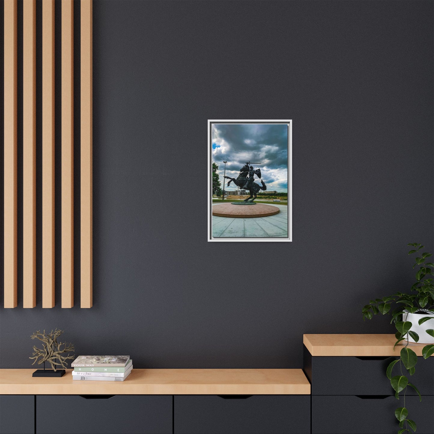 Kaunas Matte Canvas, Framed (Multi-color)