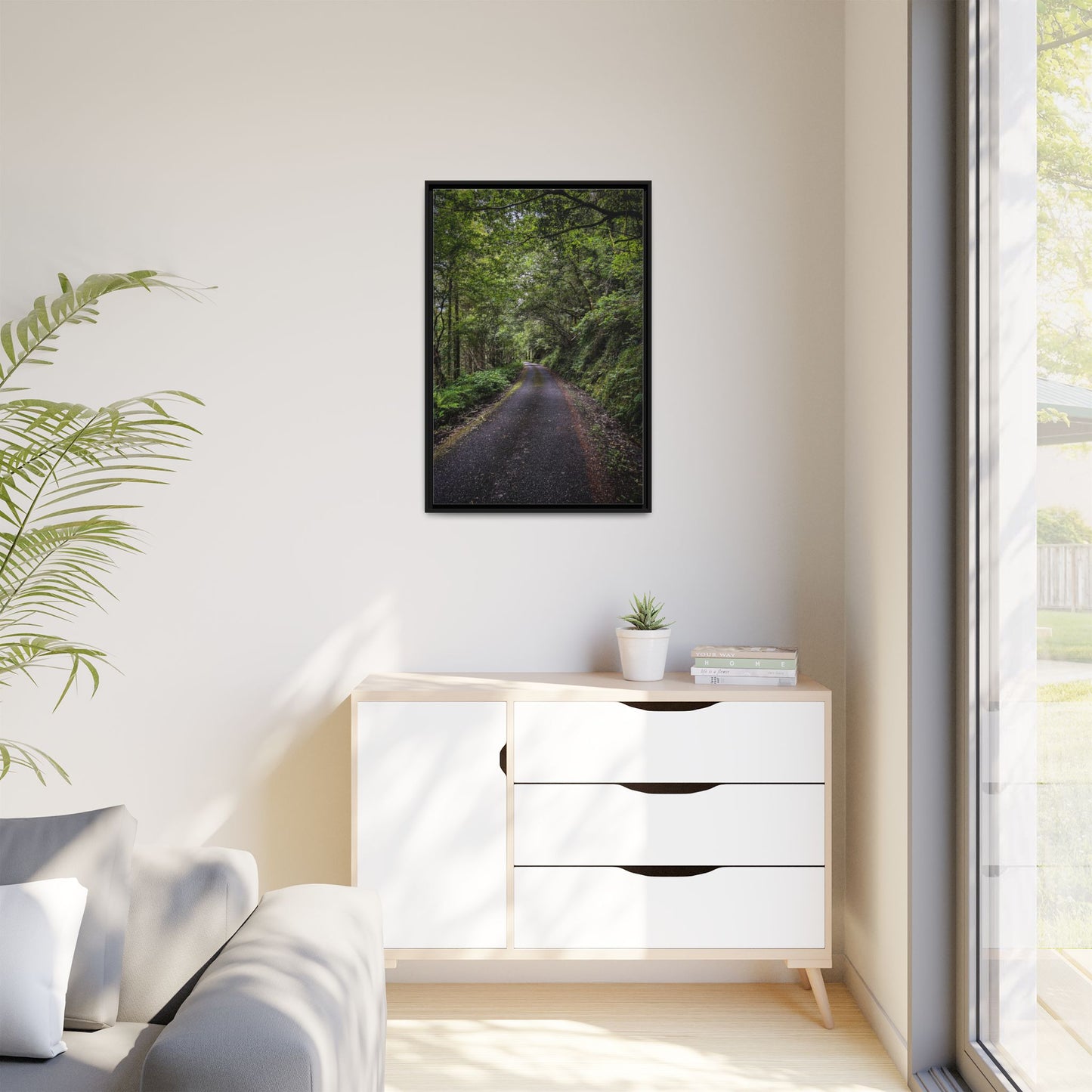 Glanageenty Forest Trail Matte Canvas, Framed (Multi-color)
