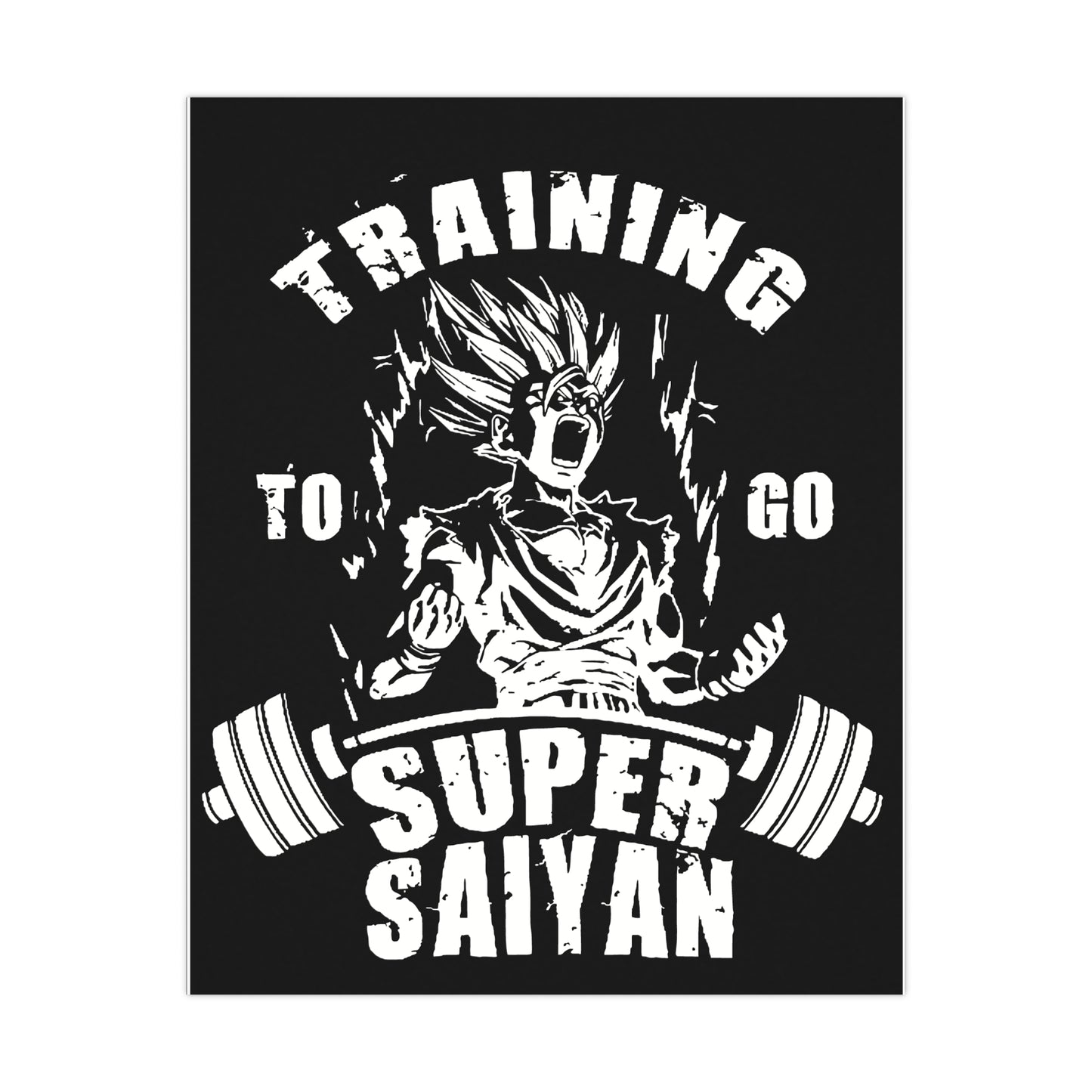Super Saiyan Training Matte Poster - Fitness Motivation Wall Art