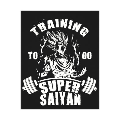 Super Saiyan Training Matte Poster - Fitness Motivation Wall Art