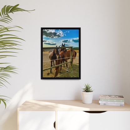 Horses Matte Canvas, Framed (Multi-color)