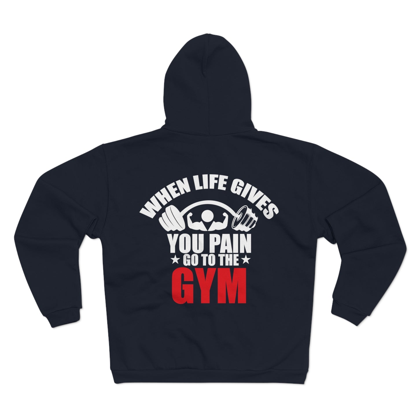 Motivational Gym Zip Sweatshirt for Fitness Enthusiasts
