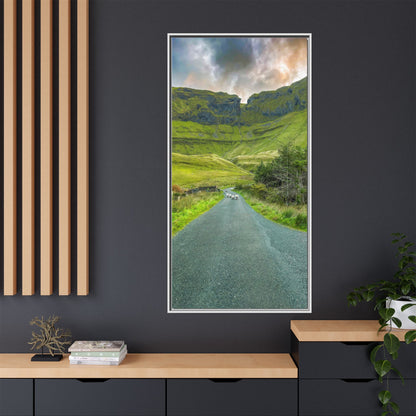 Gleniff Horseshoe Matte Canvas, Framed (Multi-color)