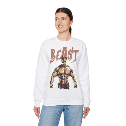 Motivational Beast Unisex Heavy Blend™ Crewneck Sweatshirt - Fitness Apparel