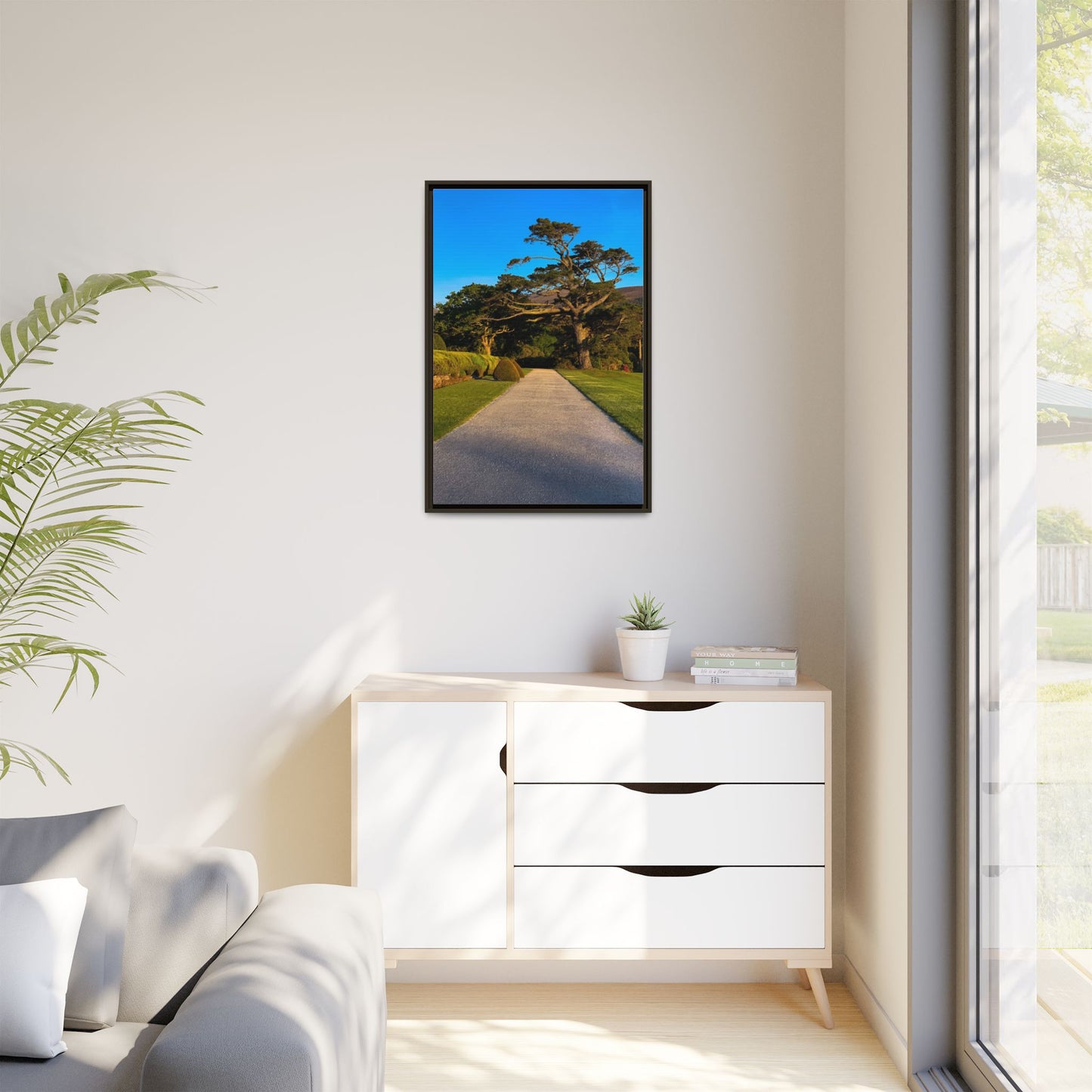 Muckross House Garden Matte Canvas, Framed (Multi-color)