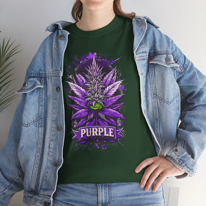 Purple Cannabis Bud T-Shirt — Bold Psychedelic Marijuana Graphic Tee