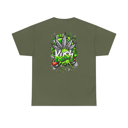Kush Graffiti T-Shirt — Green Cannabis Leaf Street Art Tee