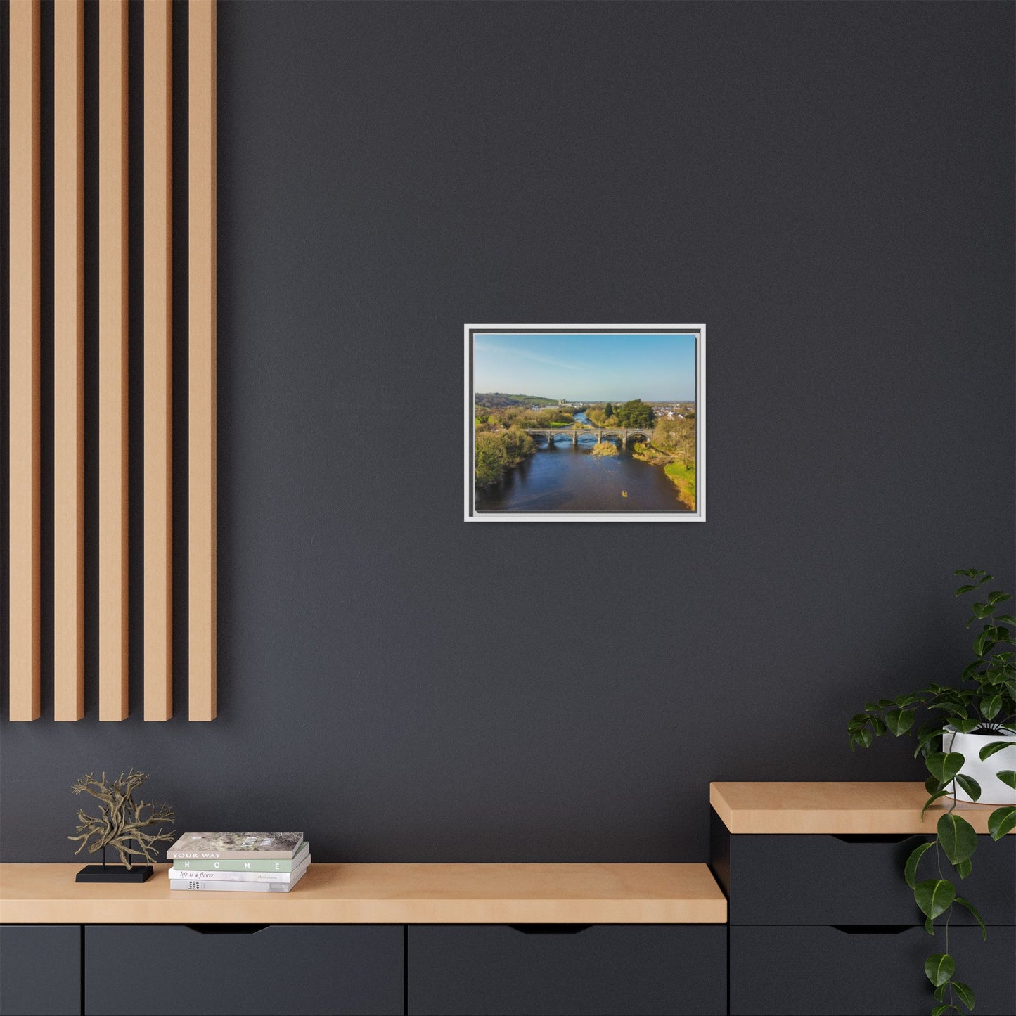 Listowel Bridge Matte Canvas, Framed (Multi-color)