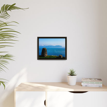 Ask Tower Matte Canvas, Framed (Multi-color)