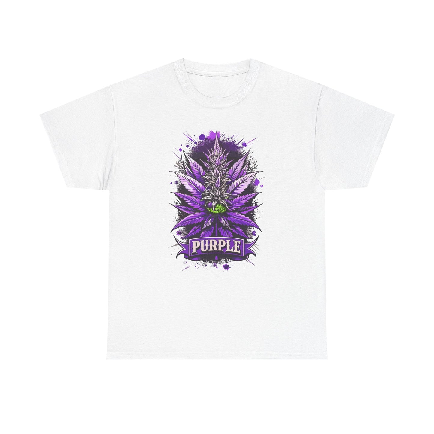 Purple Cannabis Bud T-Shirt — Bold Psychedelic Marijuana Graphic Tee