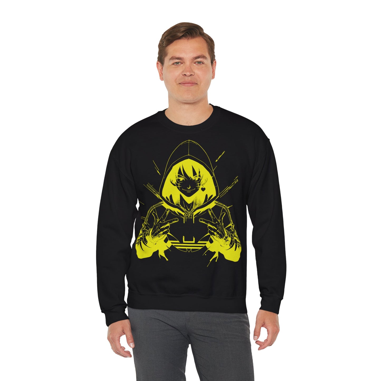 Graphic Anime Sweatshirt - Unisex Heavy Blend™ Crewneck with Cool Design