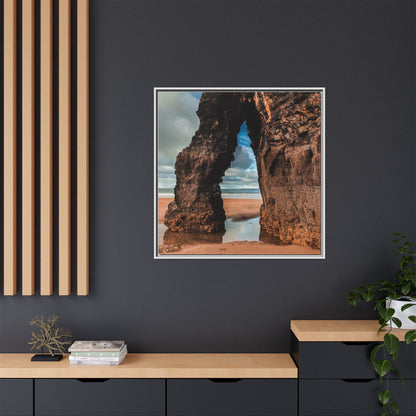 Ballybunion Cliff Matte Canvas, Framed (Multi-color)