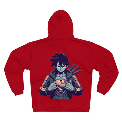 Warrior With Swords Unisex Hooded Zip Sweatshirt