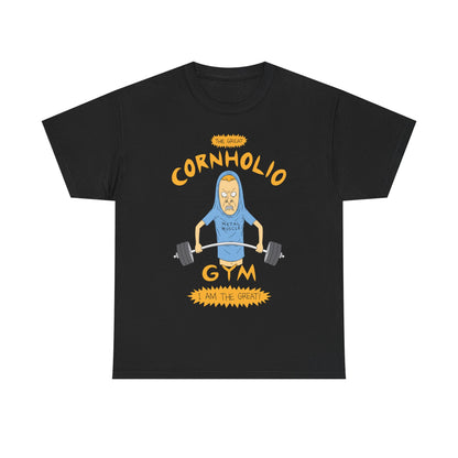 Cornholio Gym Unisex Heavy Cotton Tee - Funny Workout Shirt Black