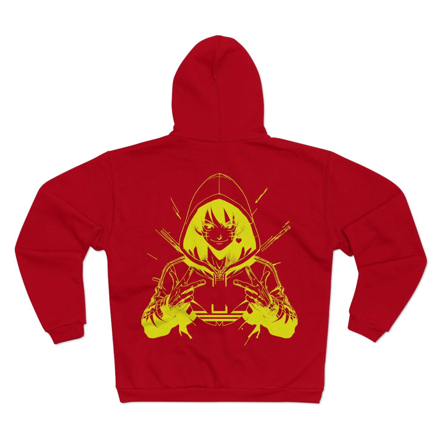 Yellow Guy Power Unisex Hooded Zip Sweatshirt