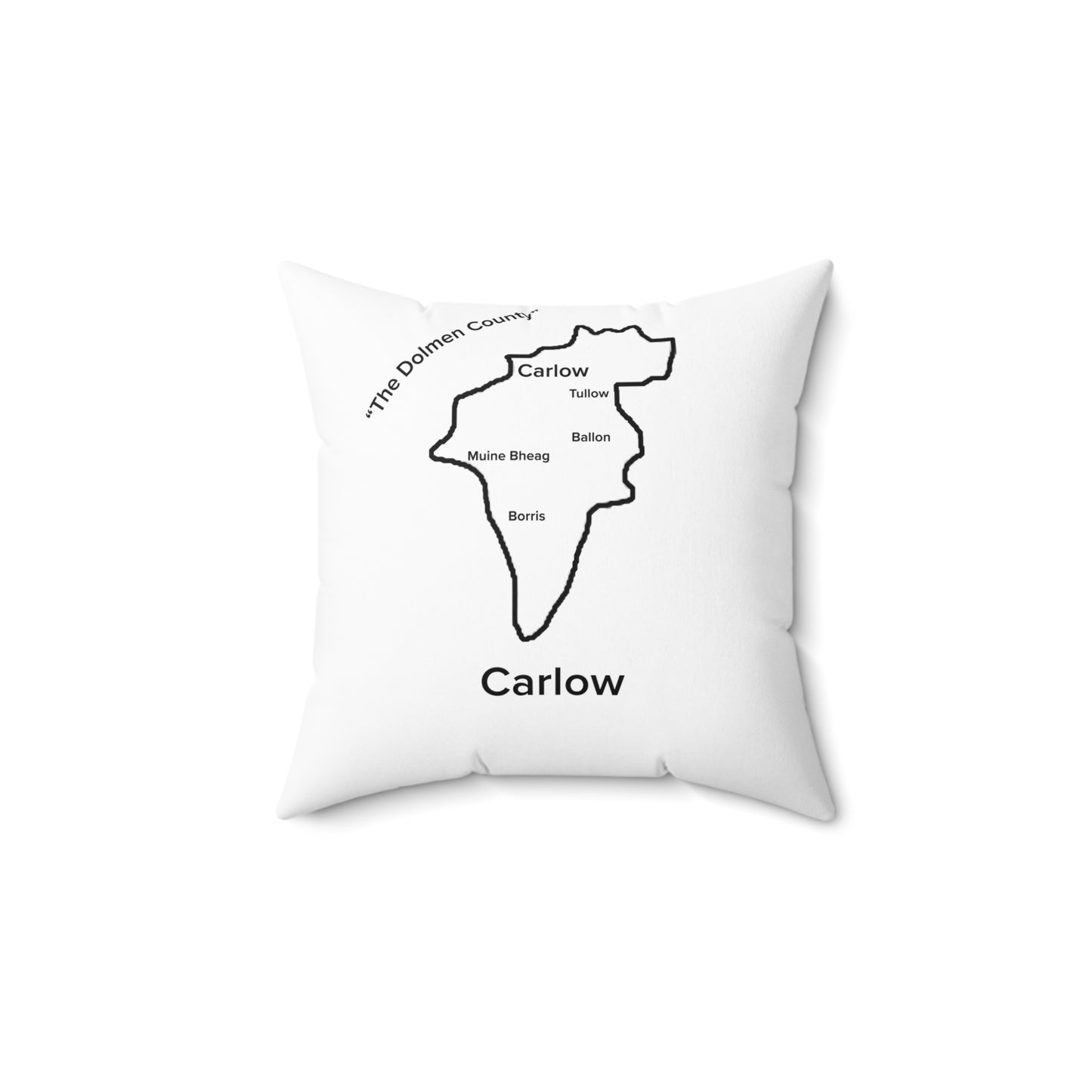 Carlow Spun Polyester Square Pillow White Edition 2 Sizes