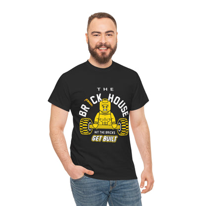 The Brick House Unisex Heavy Cotton Tee – Get Built LEGO Style T-Shirt Black