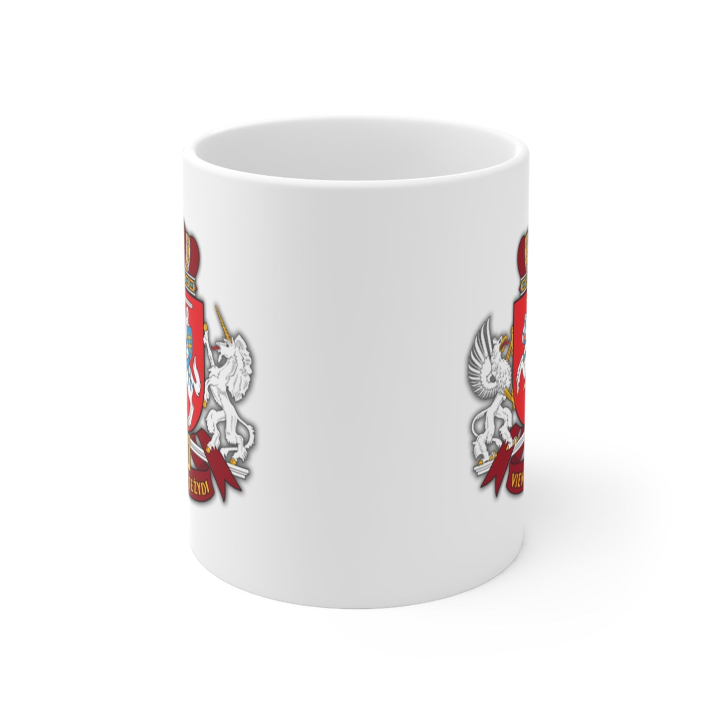 Lithuania Herb Crest Ceramic Coffee Cups - 11oz & 15oz, Perfect for Gifts & Home Decor